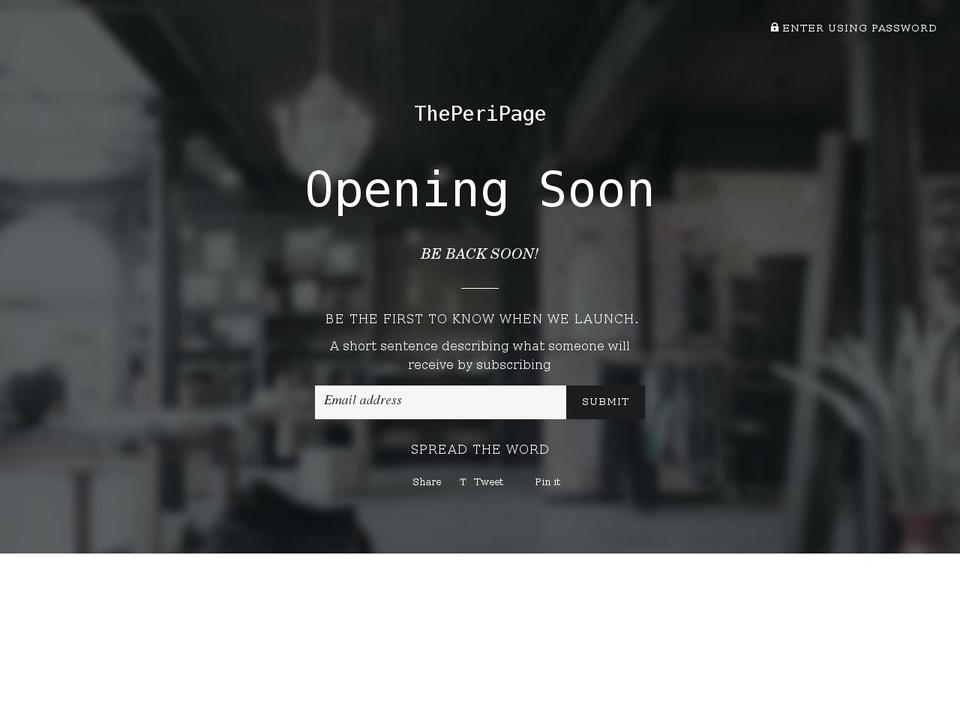 theperipage.com shopify website screenshot
