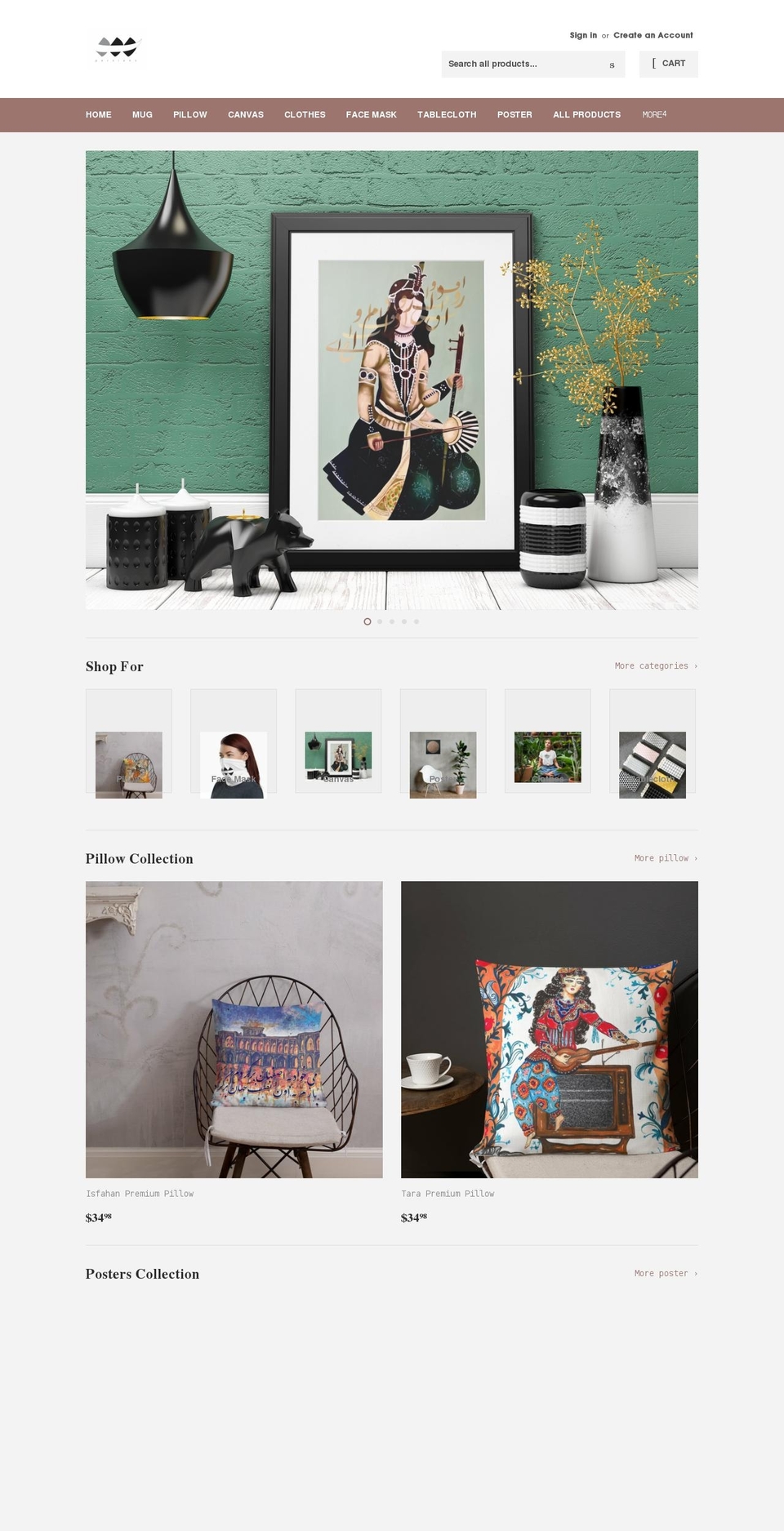 thepersians.com shopify website screenshot