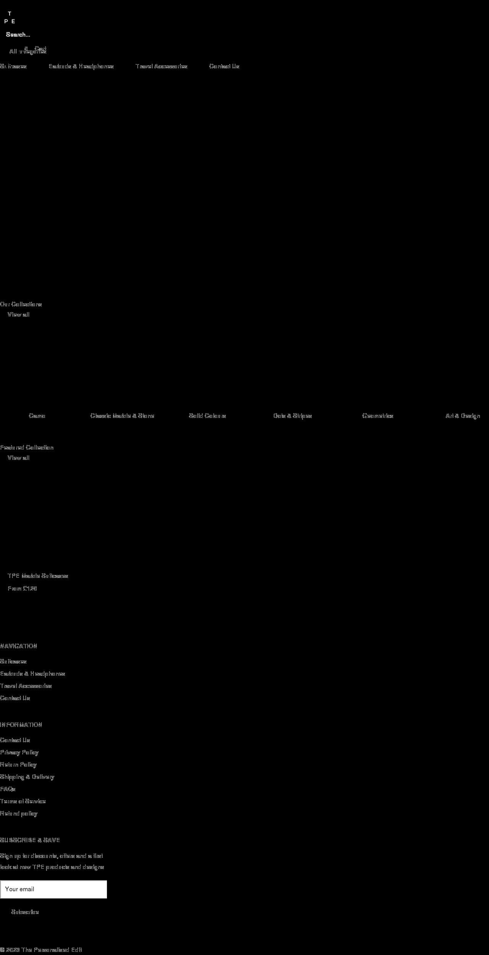 thepersonalisededit.com shopify website screenshot