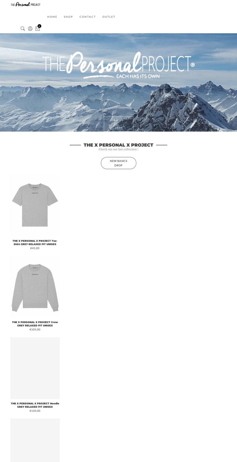 thepersonalproject.com shopify website screenshot