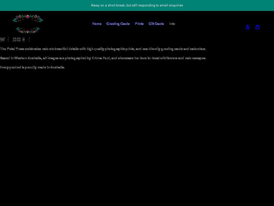 thepetalpress.com.au shopify website screenshot