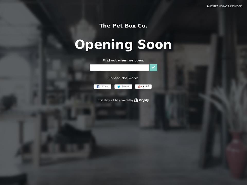 thepetboxco.com shopify website screenshot