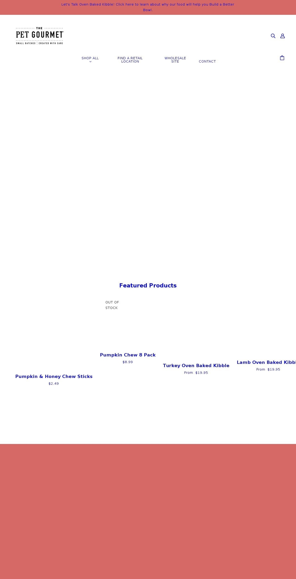 thepetgourmet.com shopify website screenshot