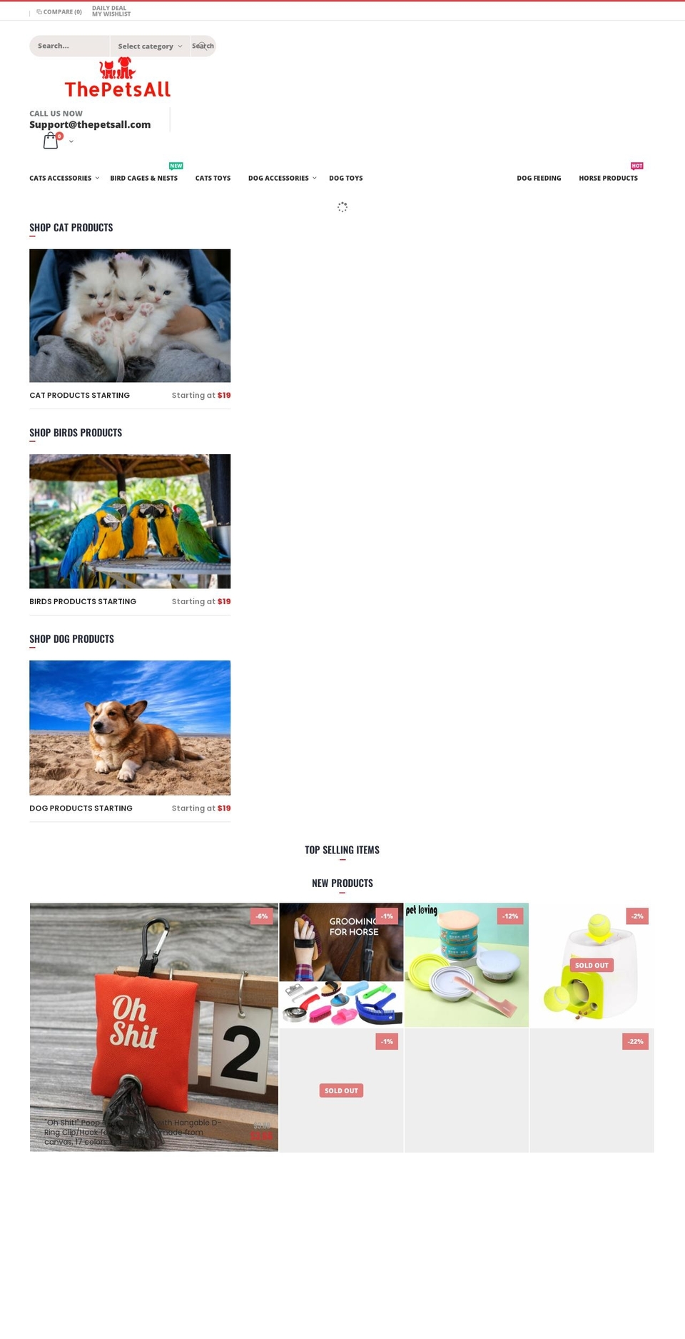 thepetsall.com shopify website screenshot