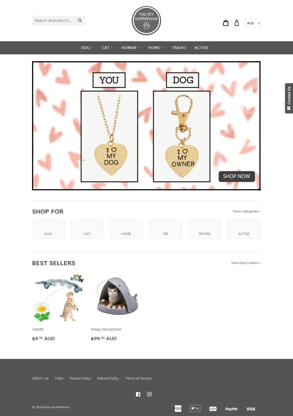 thepetsempawrium.com — Shopify storefront screenshot