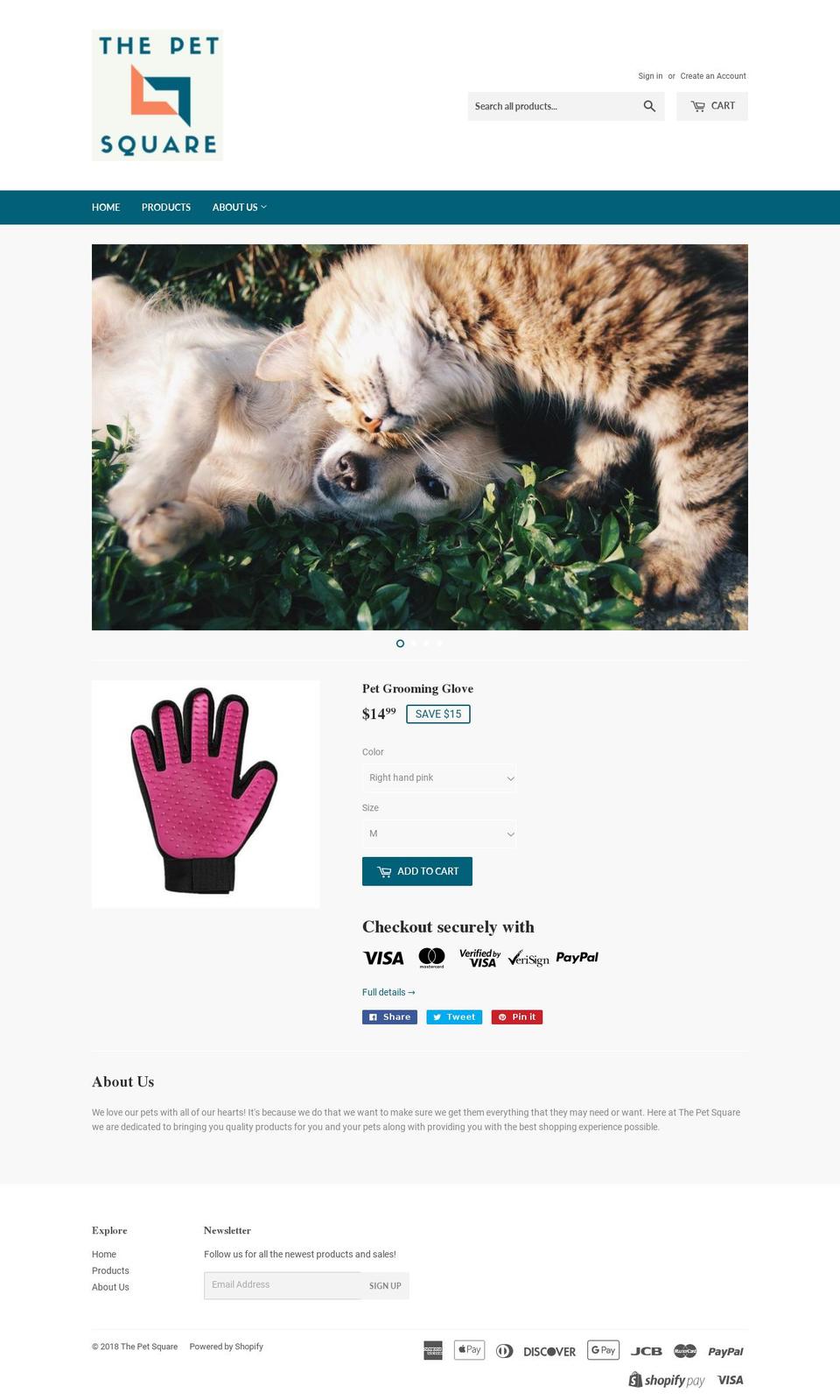 thepetsquare.com — Shopify storefront screenshot