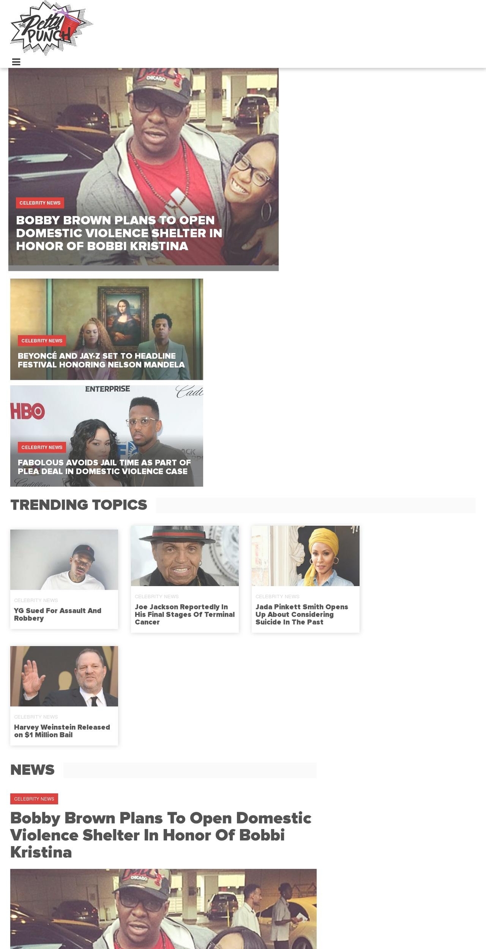 thepettypunch.com — Shopify storefront screenshot