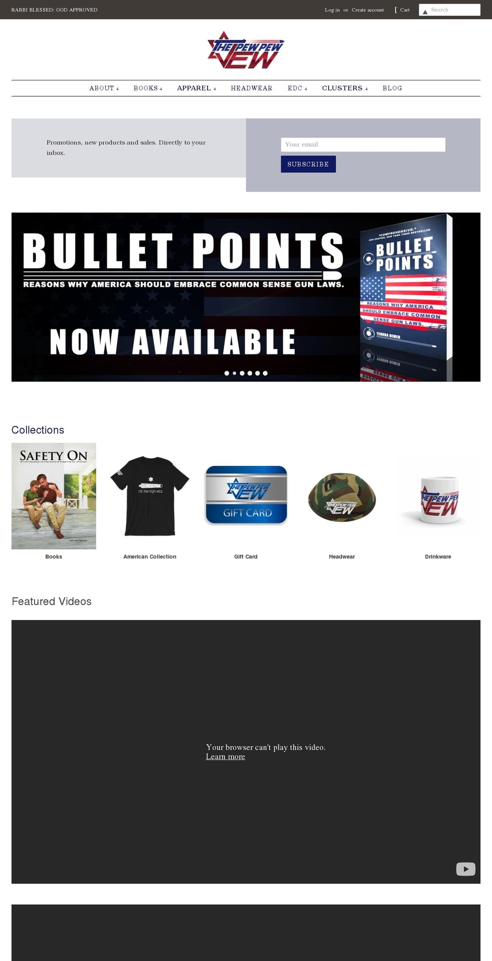 thepewpewjew.com — Shopify storefront screenshot