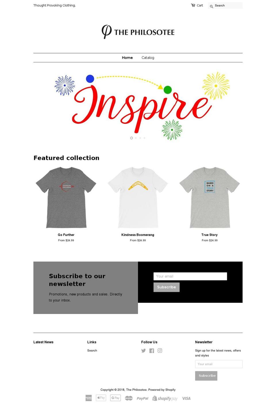 thephilosotee.com — Shopify storefront screenshot
