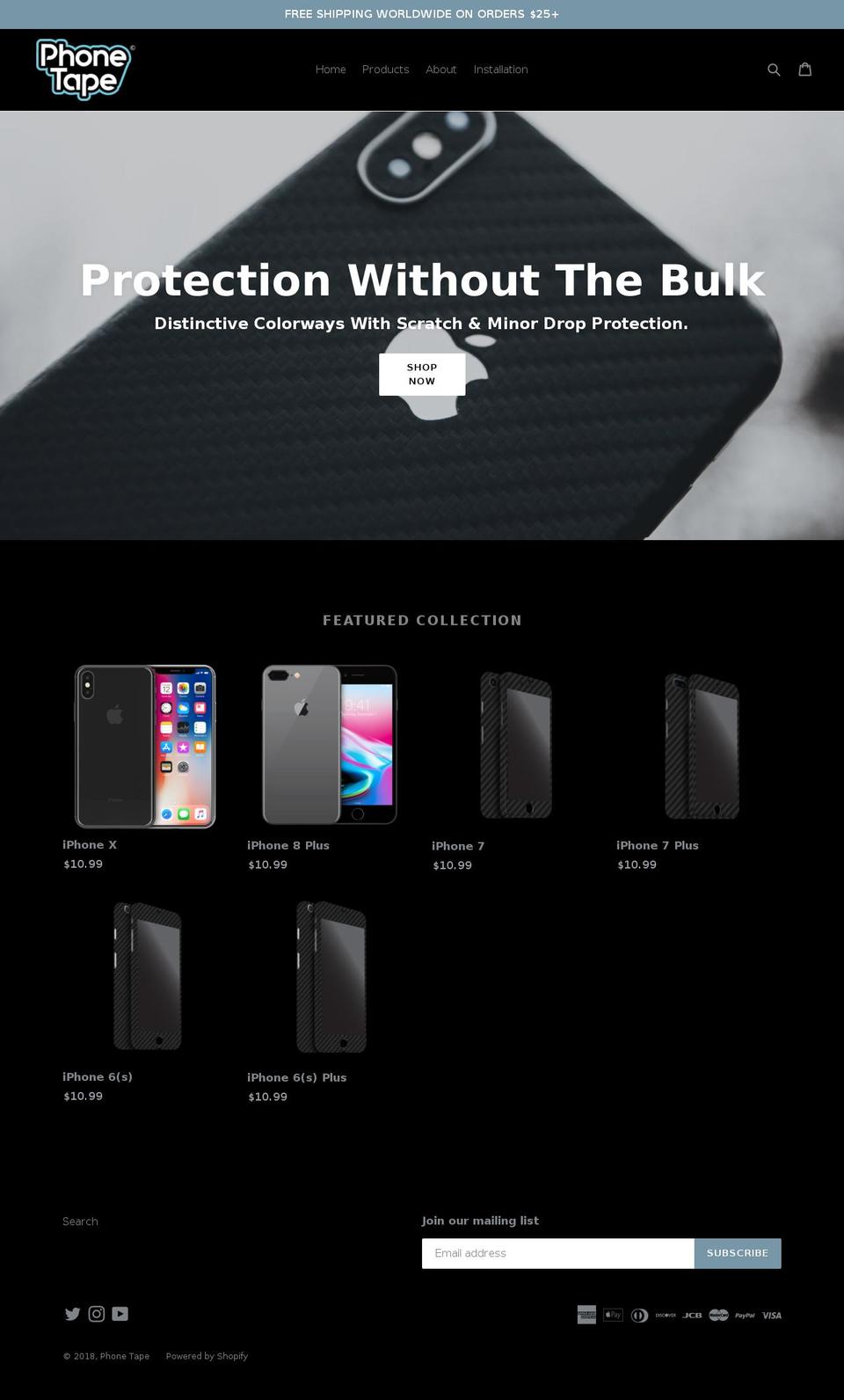 thephonetape.com shopify website screenshot