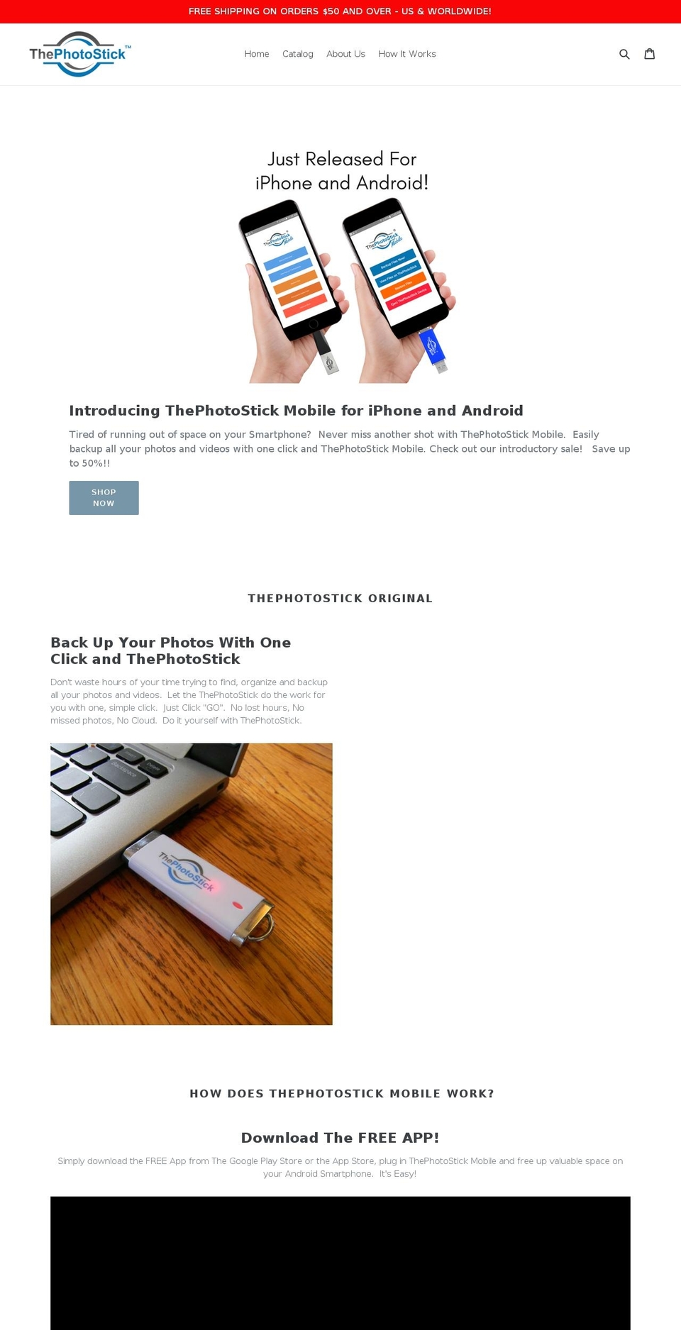 thephotostick.com shopify website screenshot