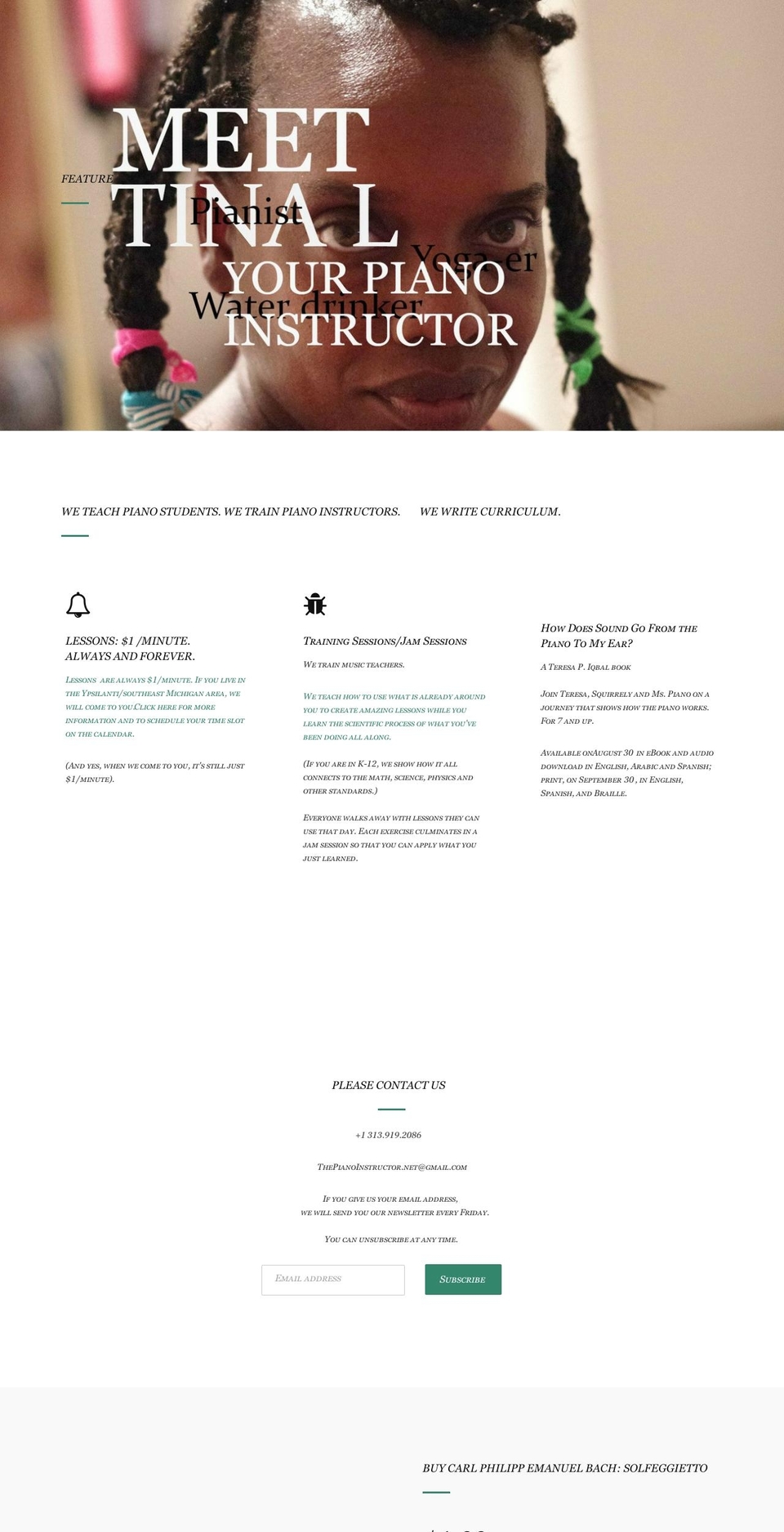 thepianoinstructor.net shopify website screenshot