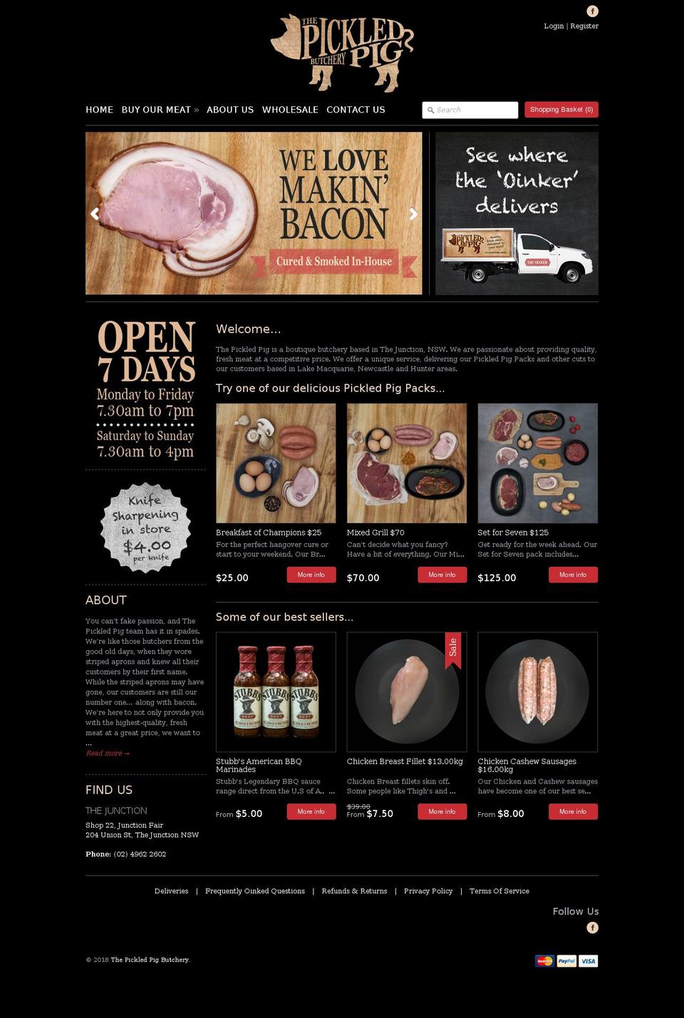 thepickledpig.com.au shopify website screenshot