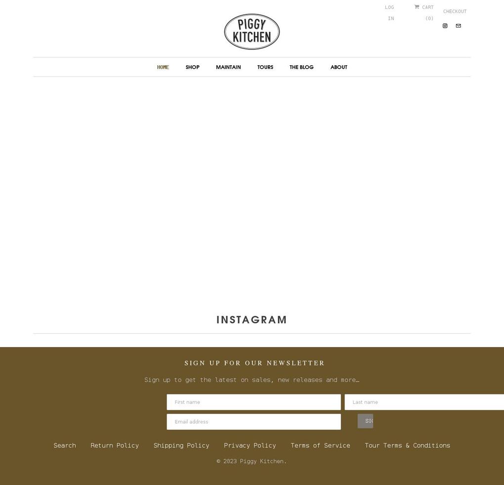 thepiggykitchen.com shopify website screenshot