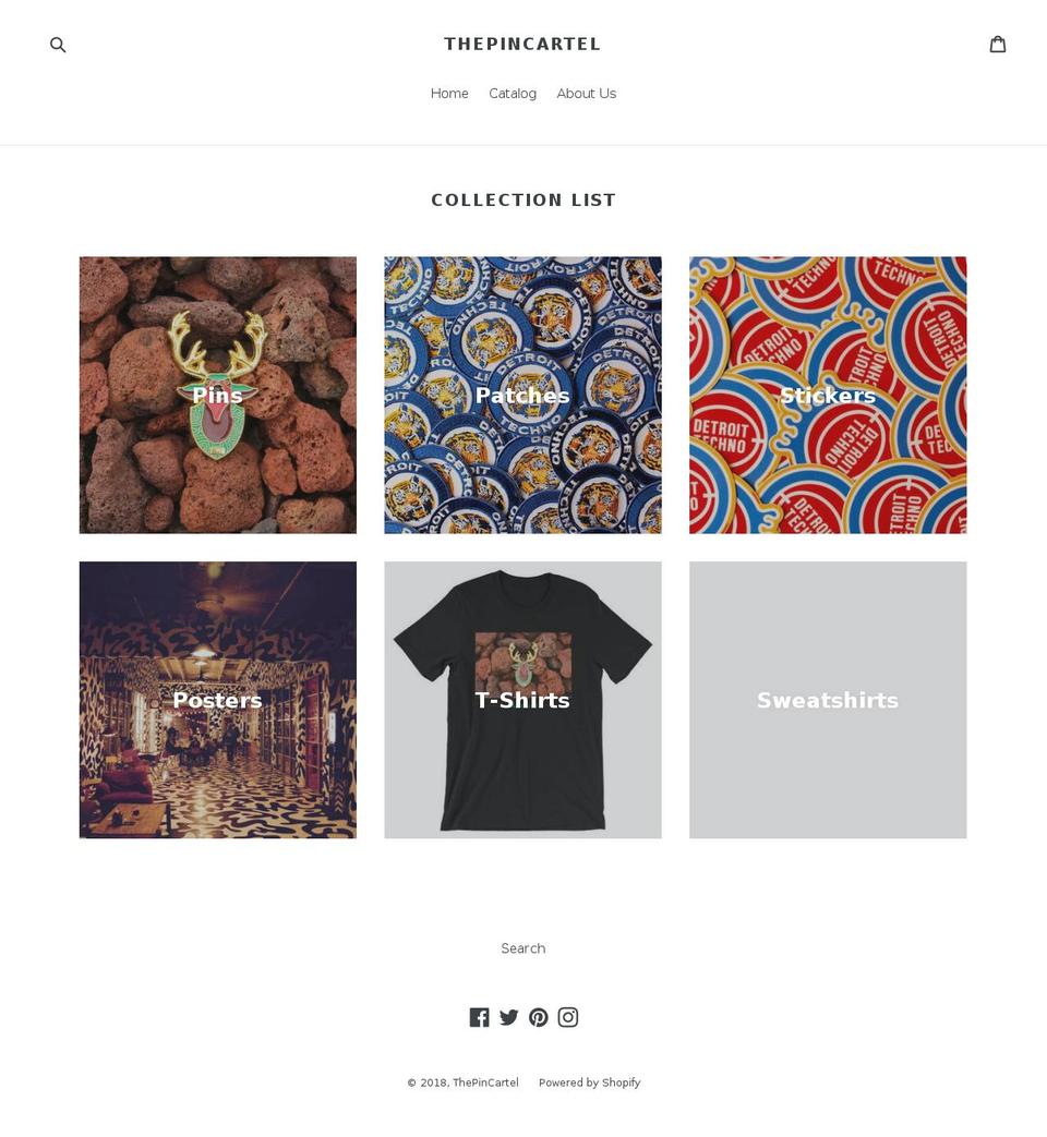 thepincartel.com shopify website screenshot