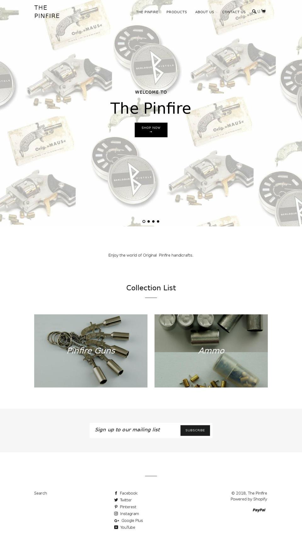 thepinfire.com — Shopify storefront screenshot