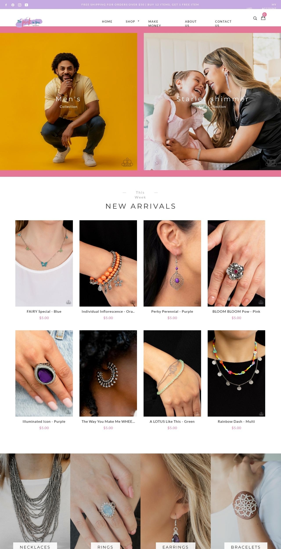 thepinkinyou.com shopify website screenshot