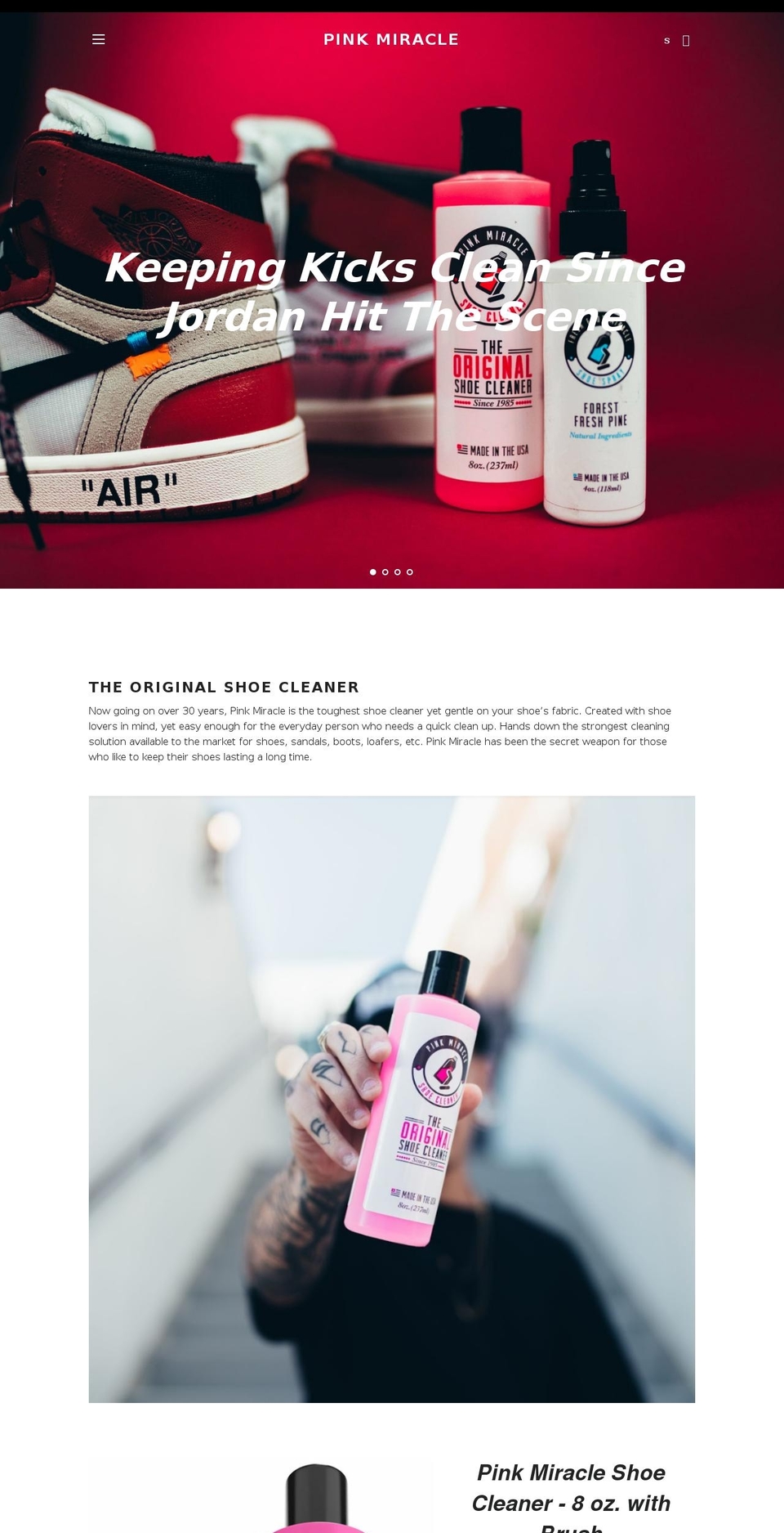 thepinkmiracle.com shopify website screenshot