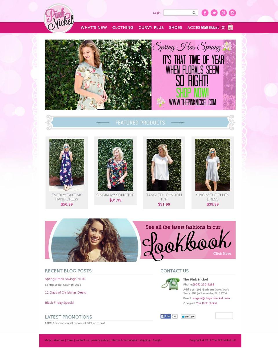 thepinknickel.com shopify website screenshot