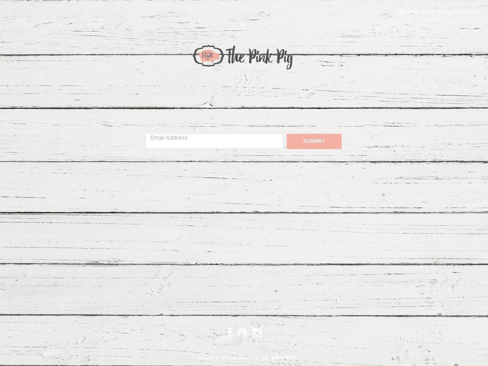 thepinkpigboutique.com shopify website screenshot