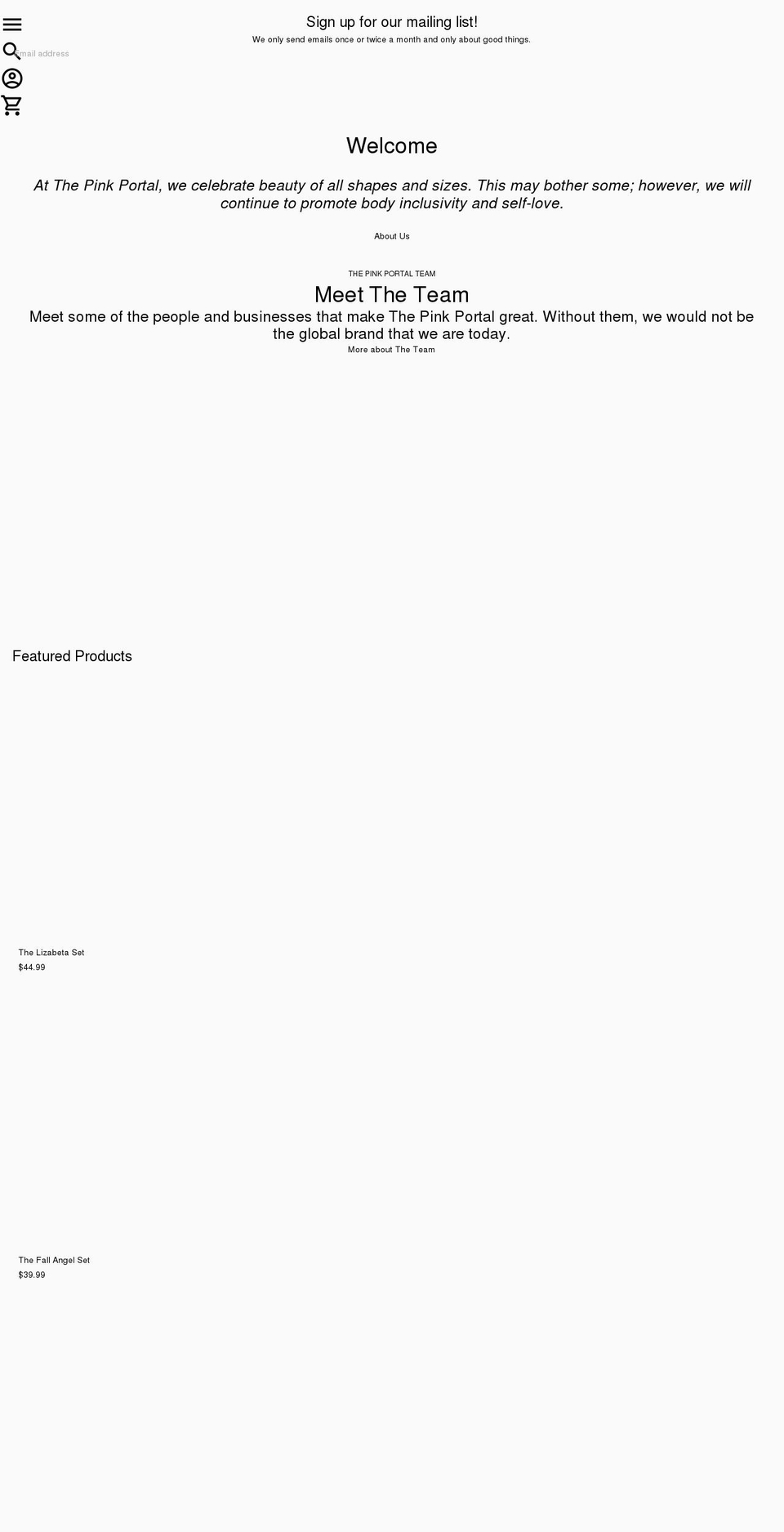 thepinkportal.com shopify website screenshot