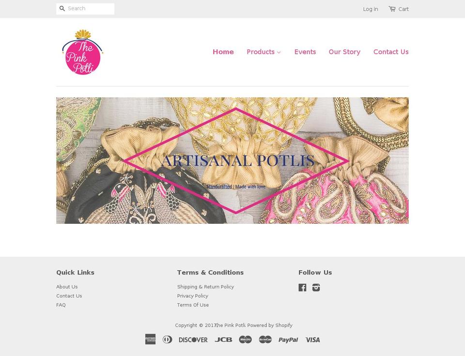 thepinkpotli.com shopify website screenshot