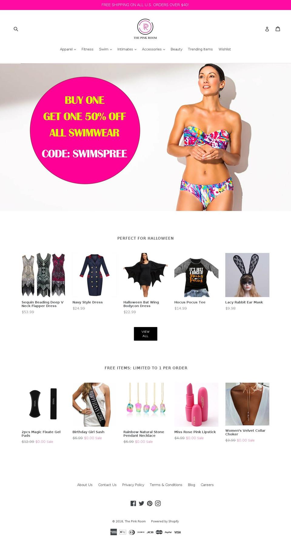 Sterling Shopify theme site example thepinkroomshop.com