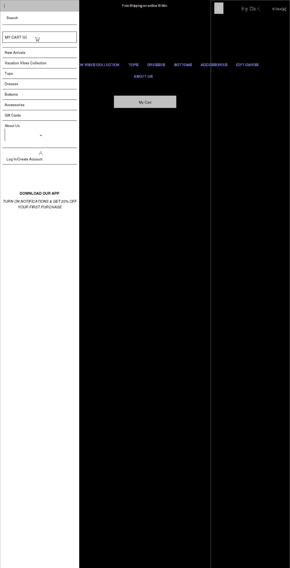 thepinktulipclothing.com shopify website screenshot