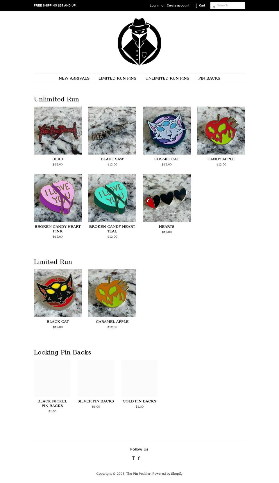 thepinpeddler.com shopify website screenshot