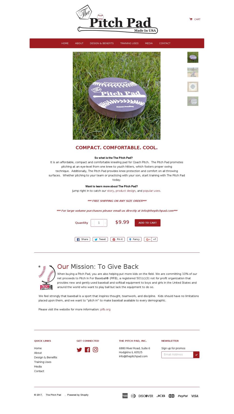 thepitchpad.com shopify website screenshot