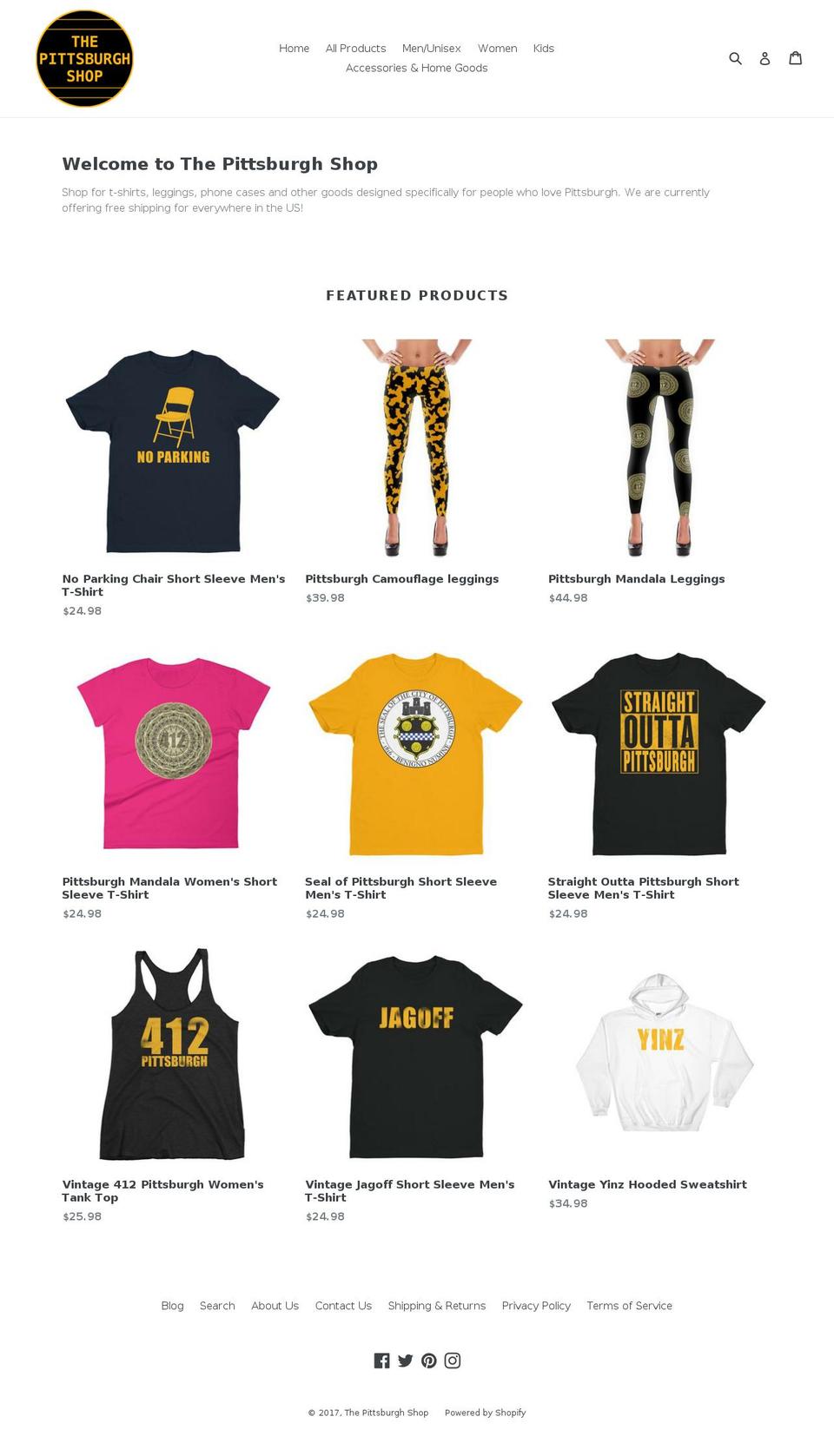 thepittsburghshop.com shopify website screenshot