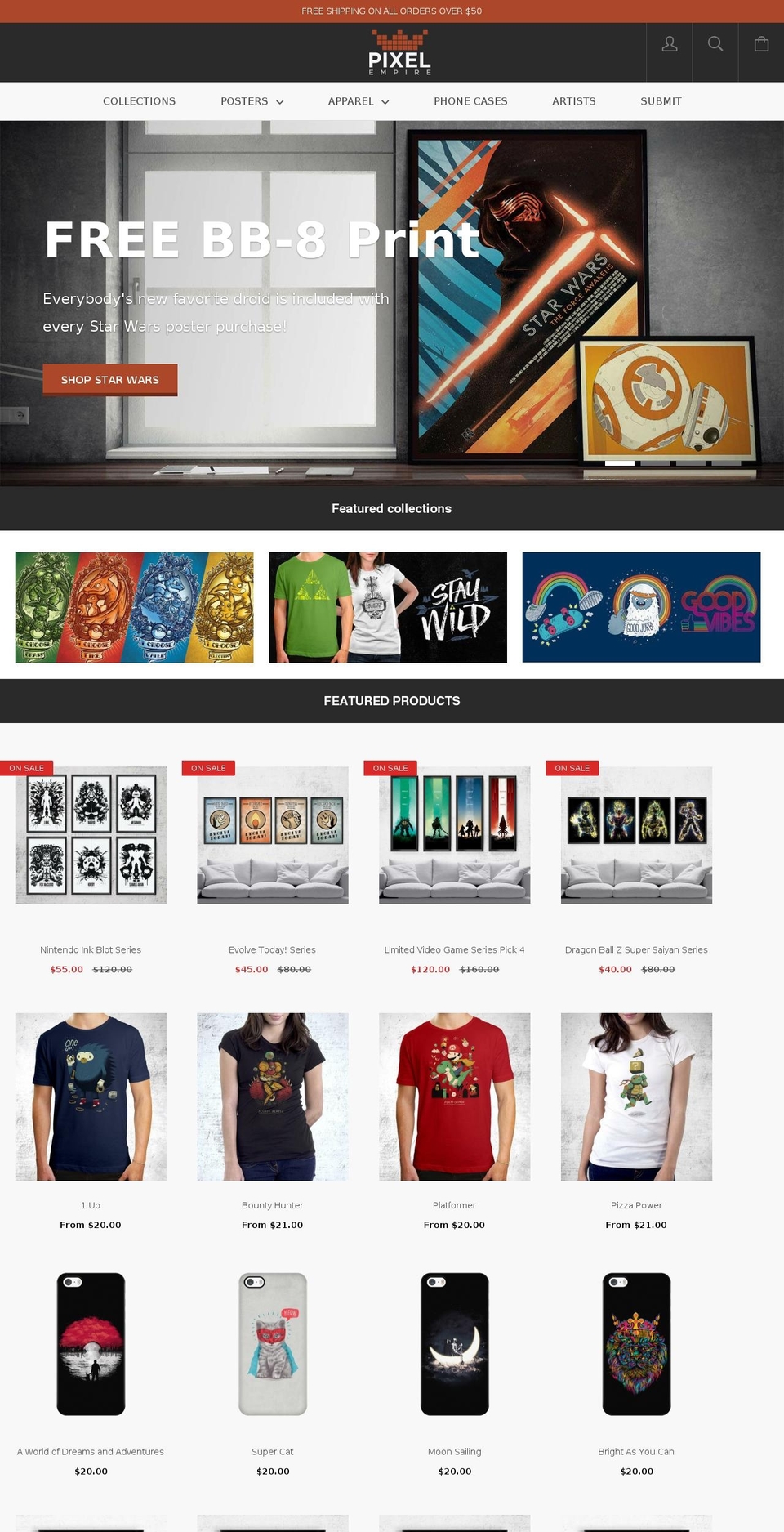 thepixelempire.com shopify website screenshot