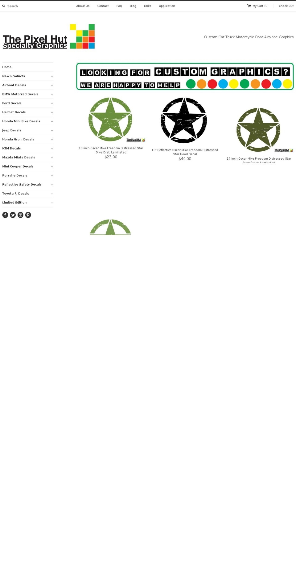 thepixelhut.com shopify website screenshot