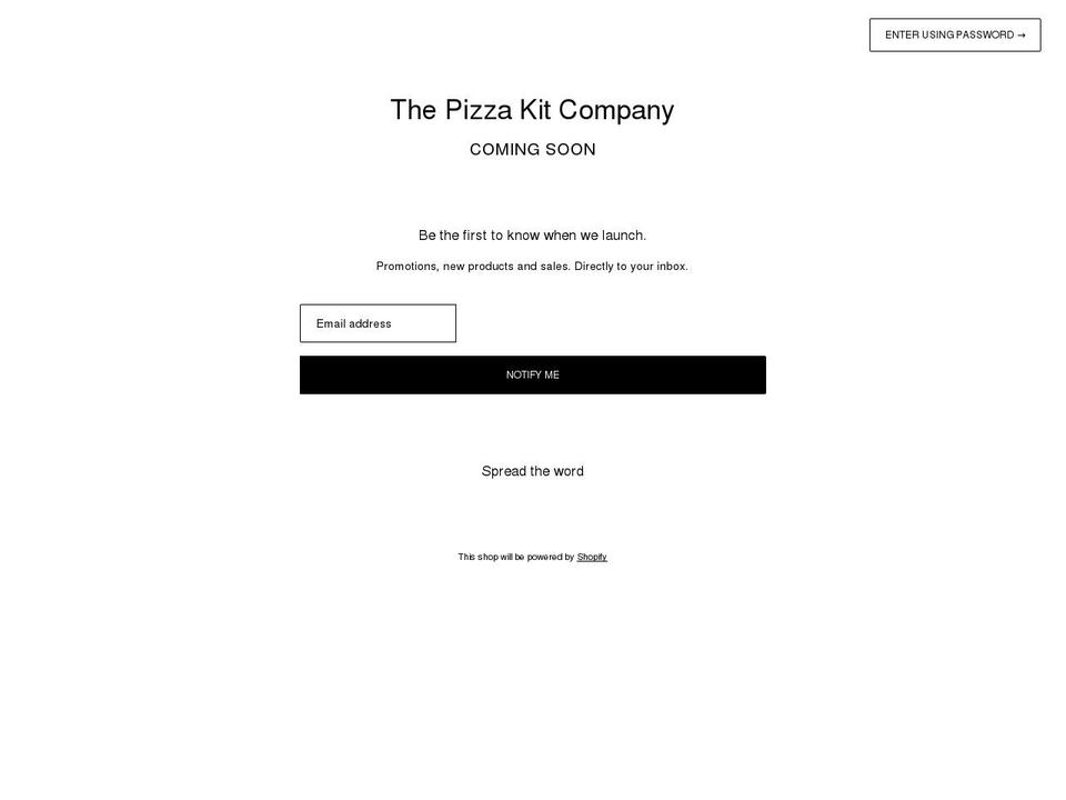 thepizzakitcompany.com shopify website screenshot
