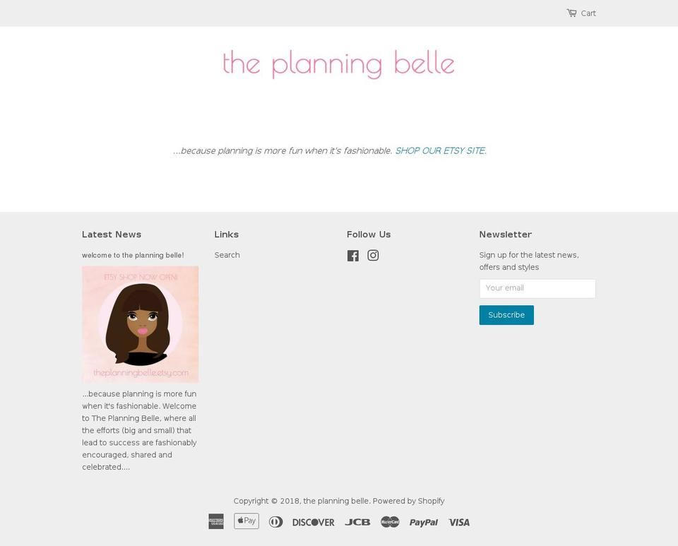 lovekesha Shopify theme site example theplanningbelle.com