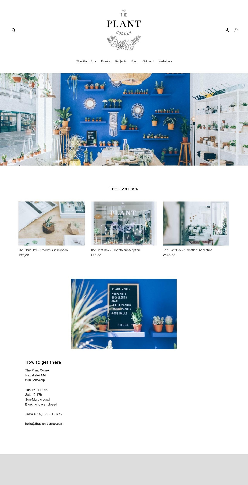 theplantcorner.com — Shopify storefront screenshot