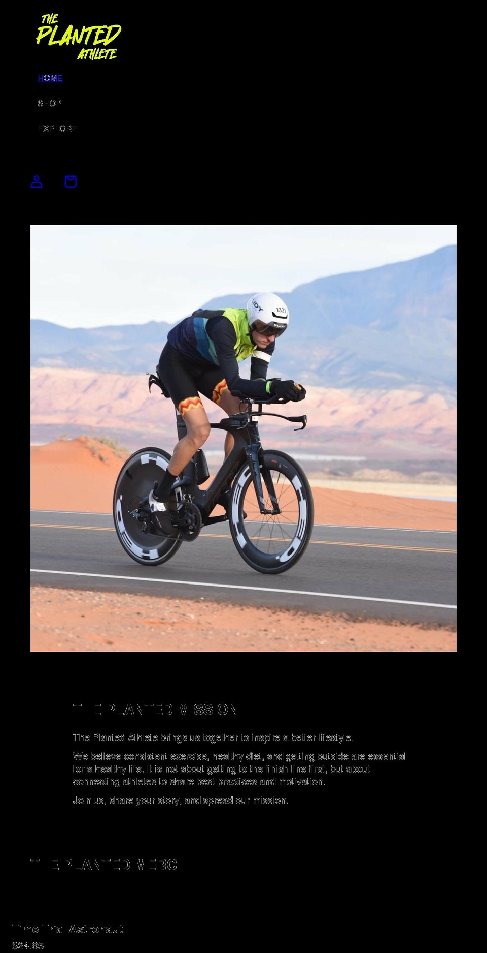 theplantedathlete.com shopify website screenshot