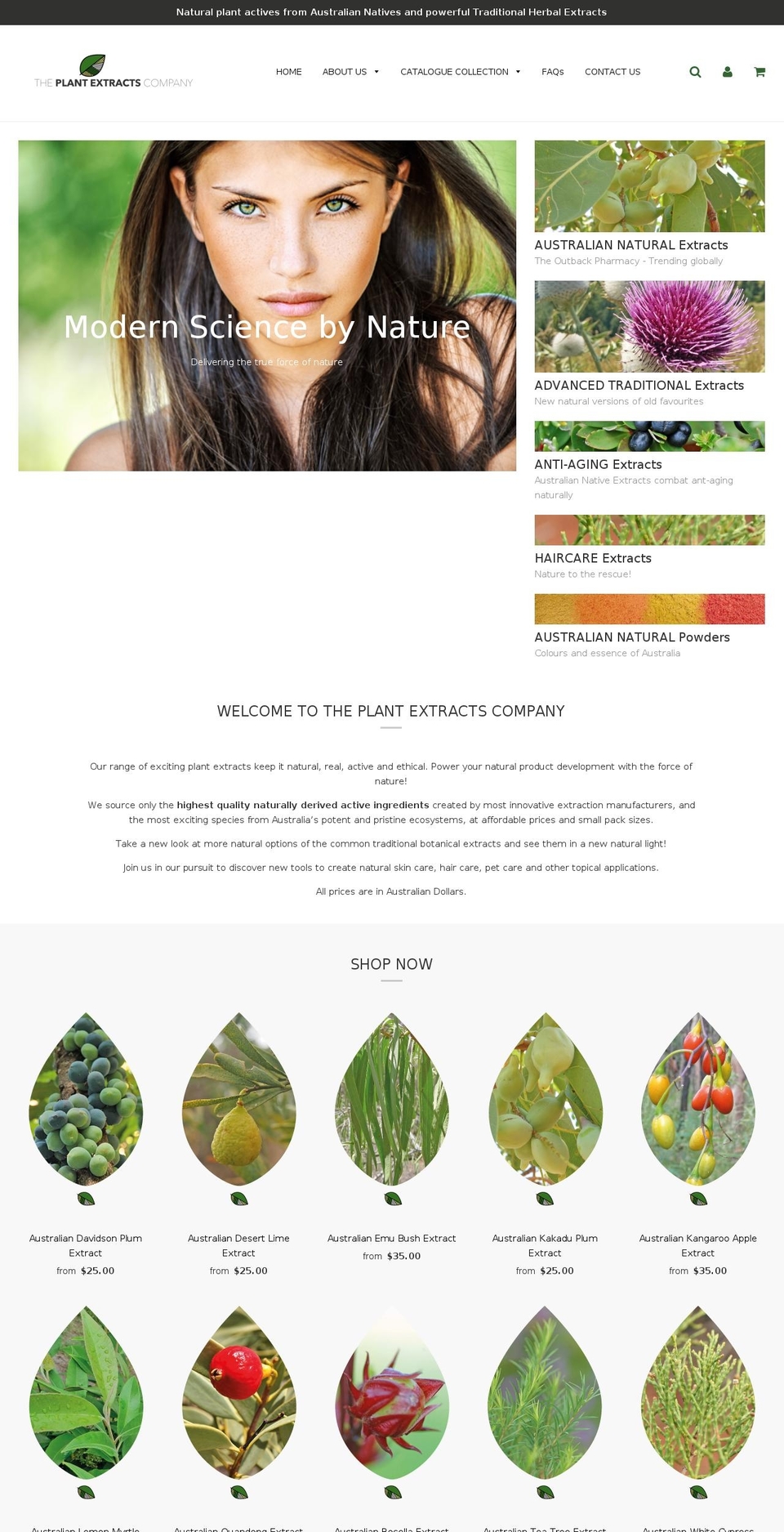 theplantextractscompany.com — Shopify storefront screenshot