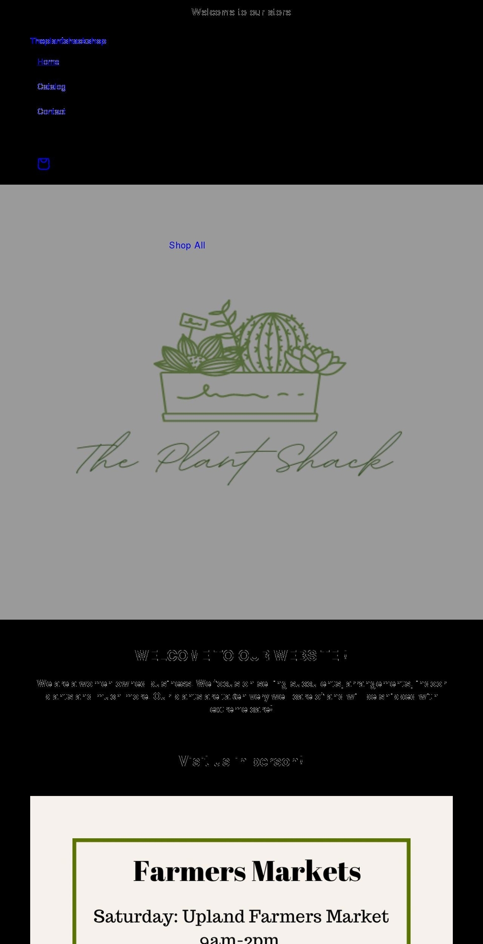 theplantshackshop.com shopify website screenshot