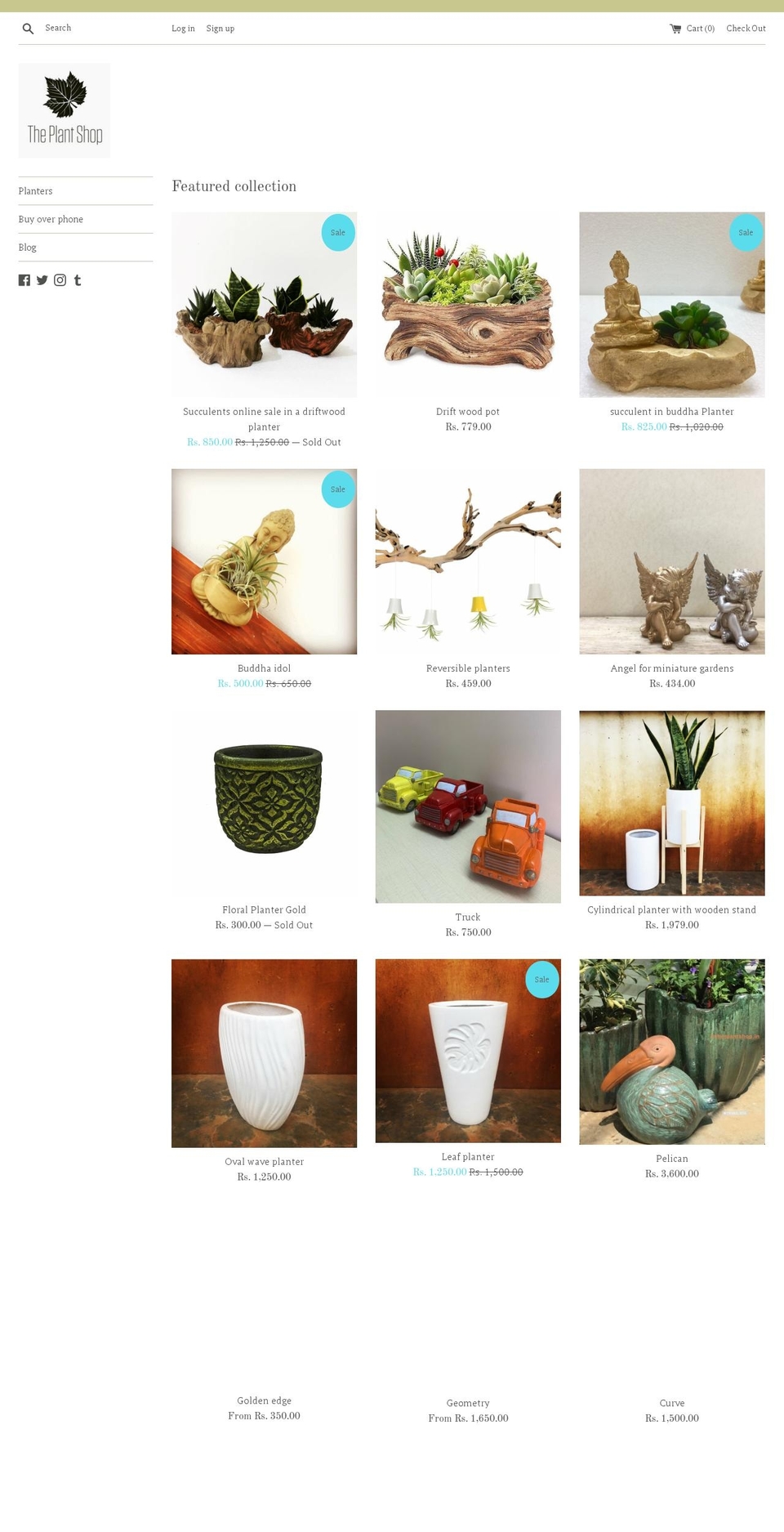 theplantshop.in shopify website screenshot