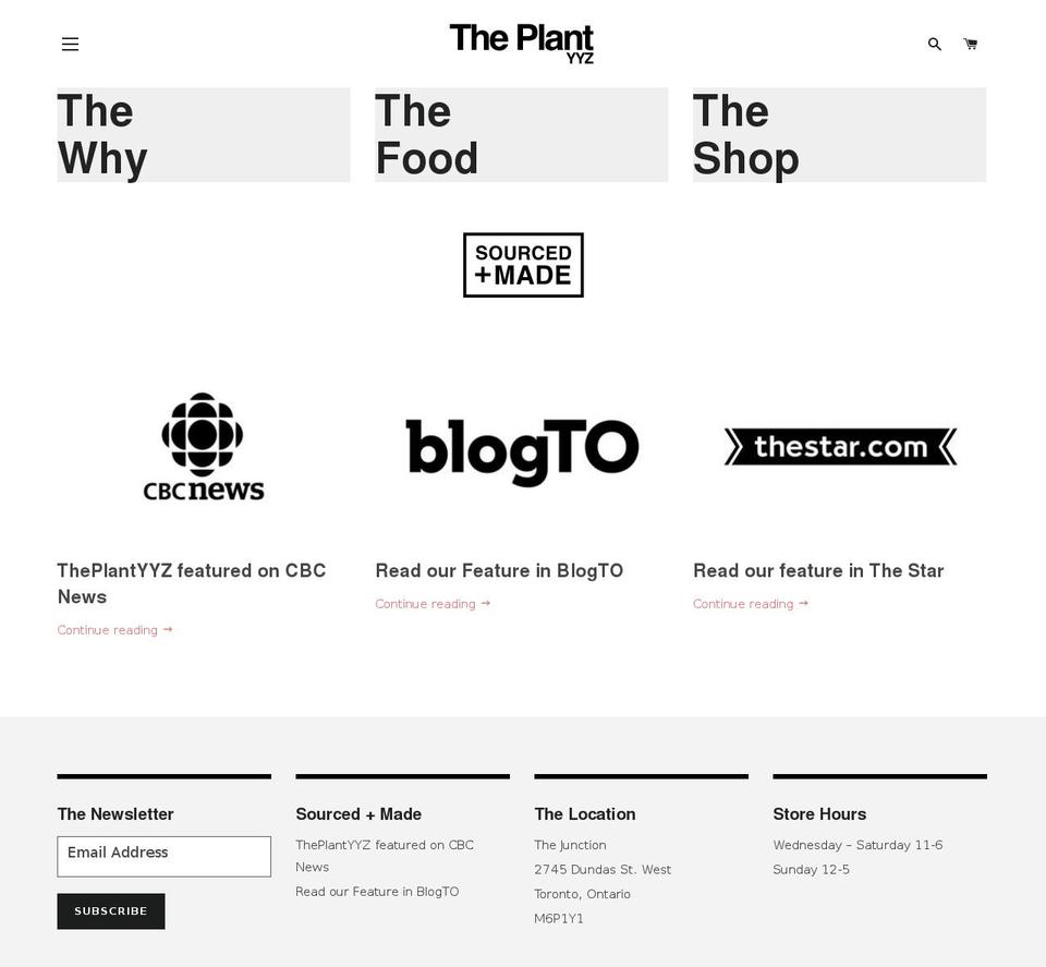 theplantyyz.com shopify website screenshot