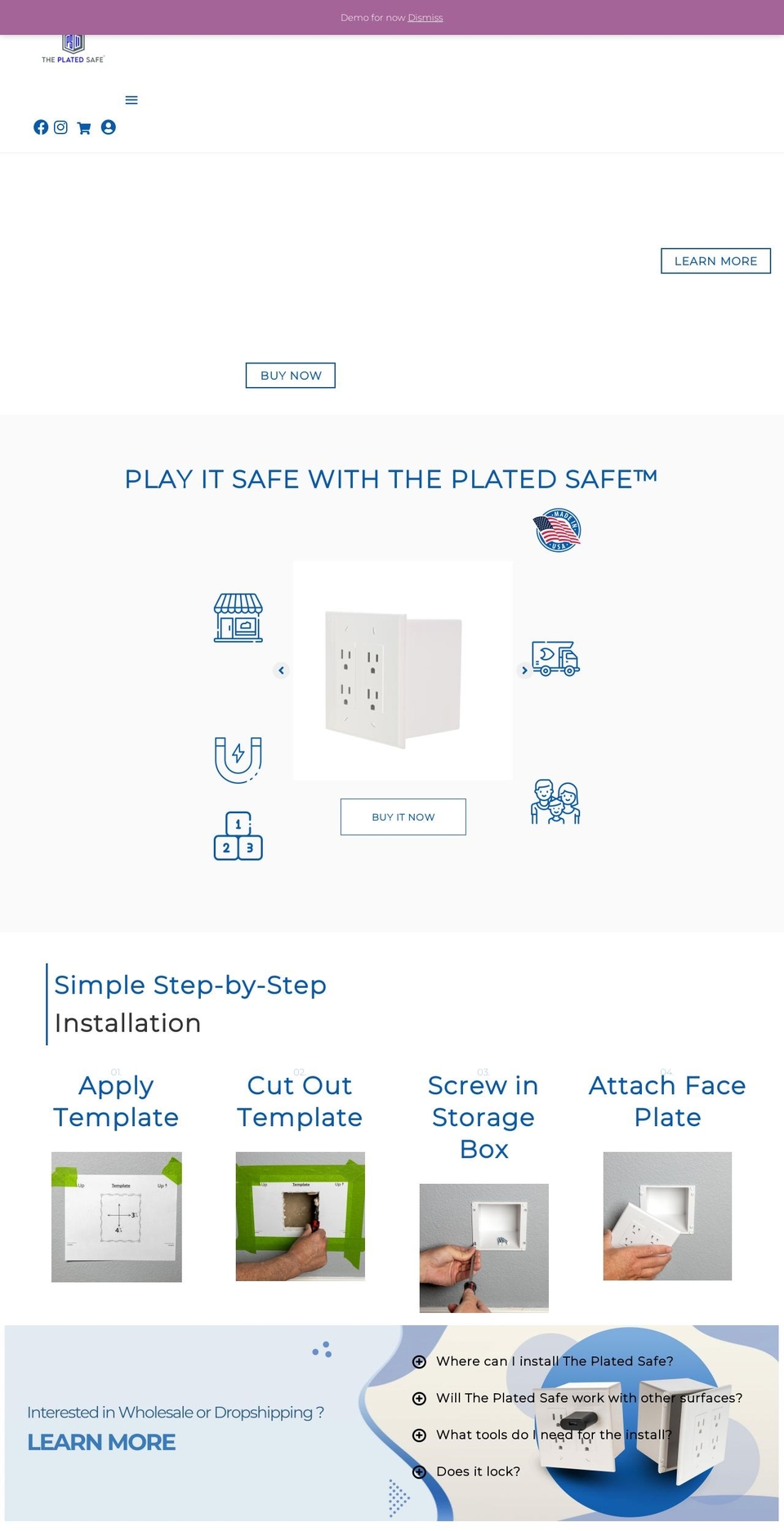 theplatedsafe.com — Shopify storefront screenshot
