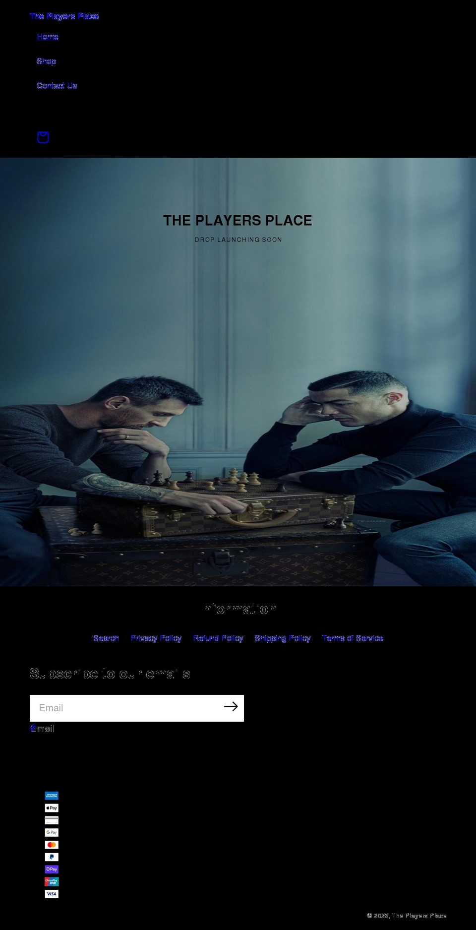 theplayersplace.com shopify website screenshot