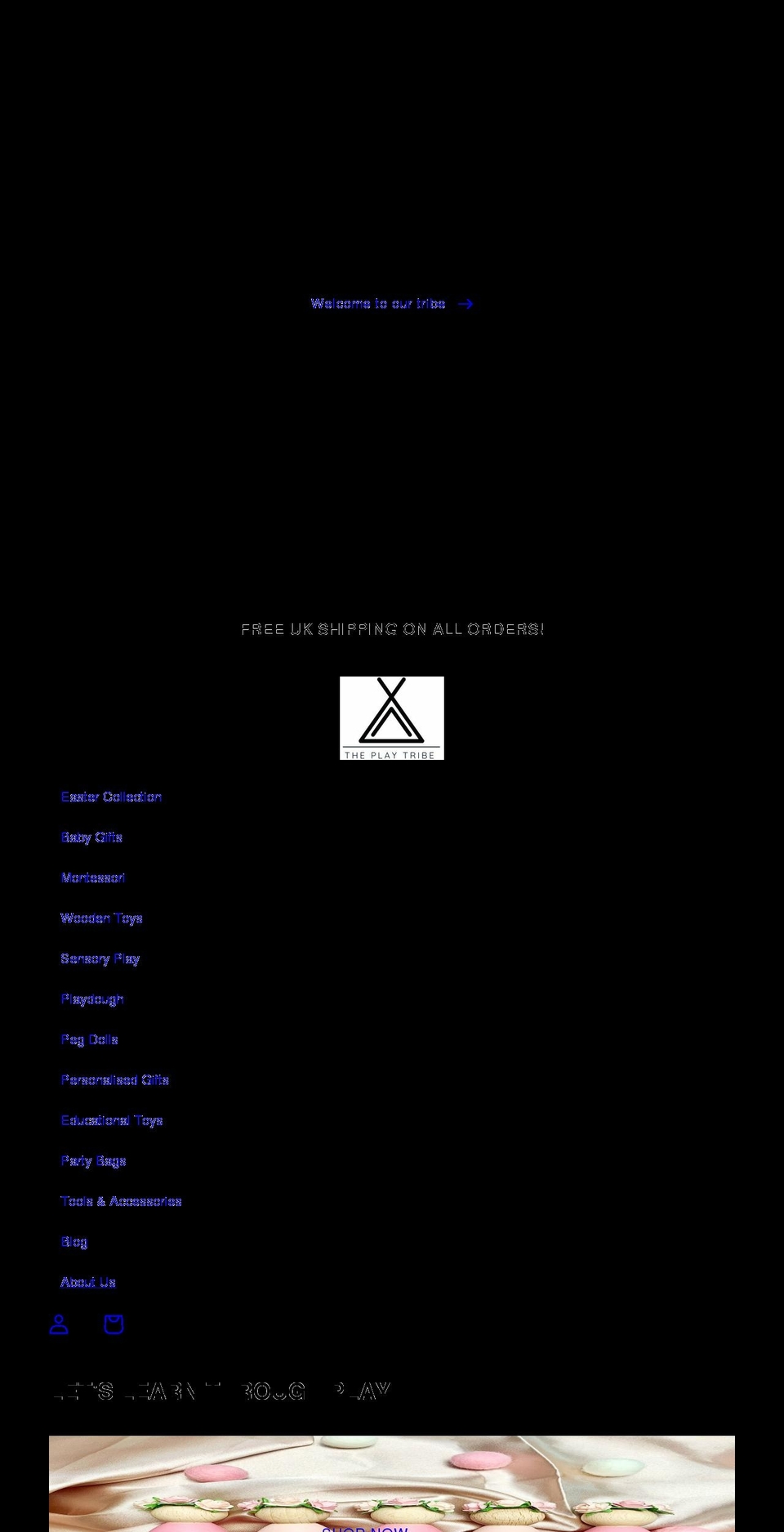 theplaytribe.com shopify website screenshot