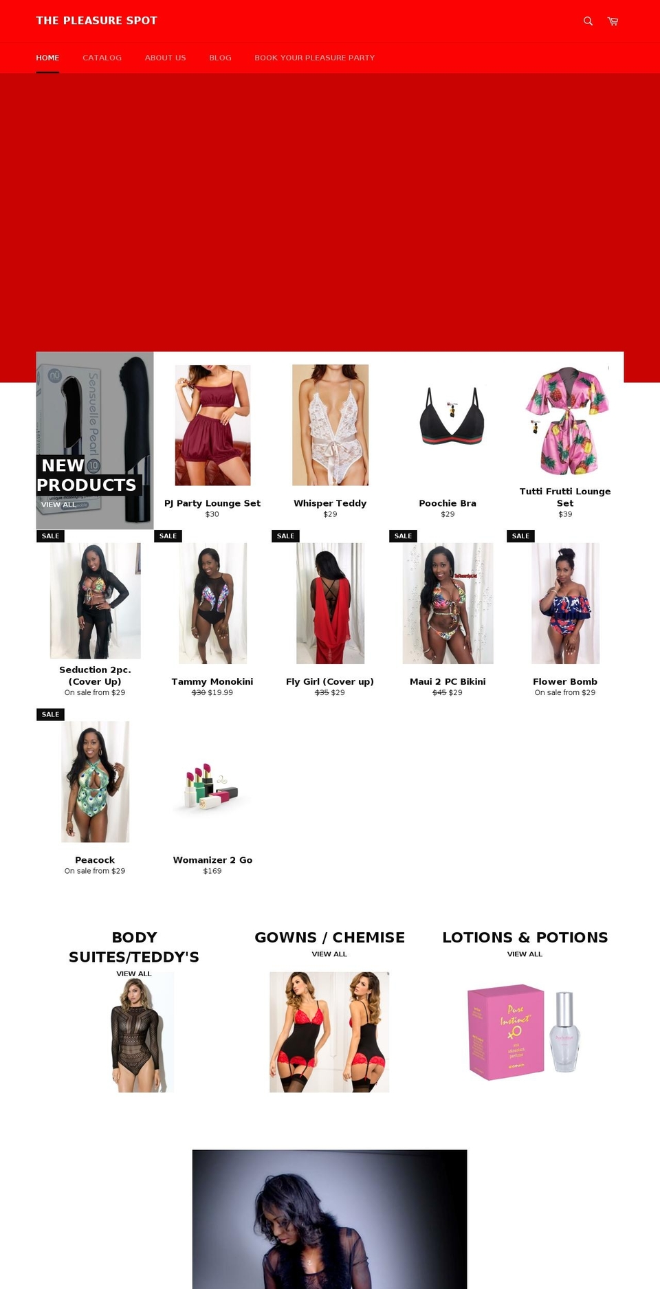 thepleasurespot.net shopify website screenshot
