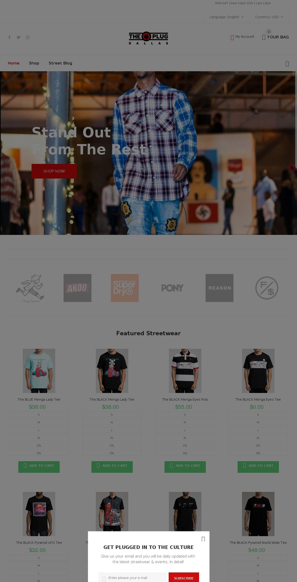 theplugdallas.com — Shopify storefront screenshot
