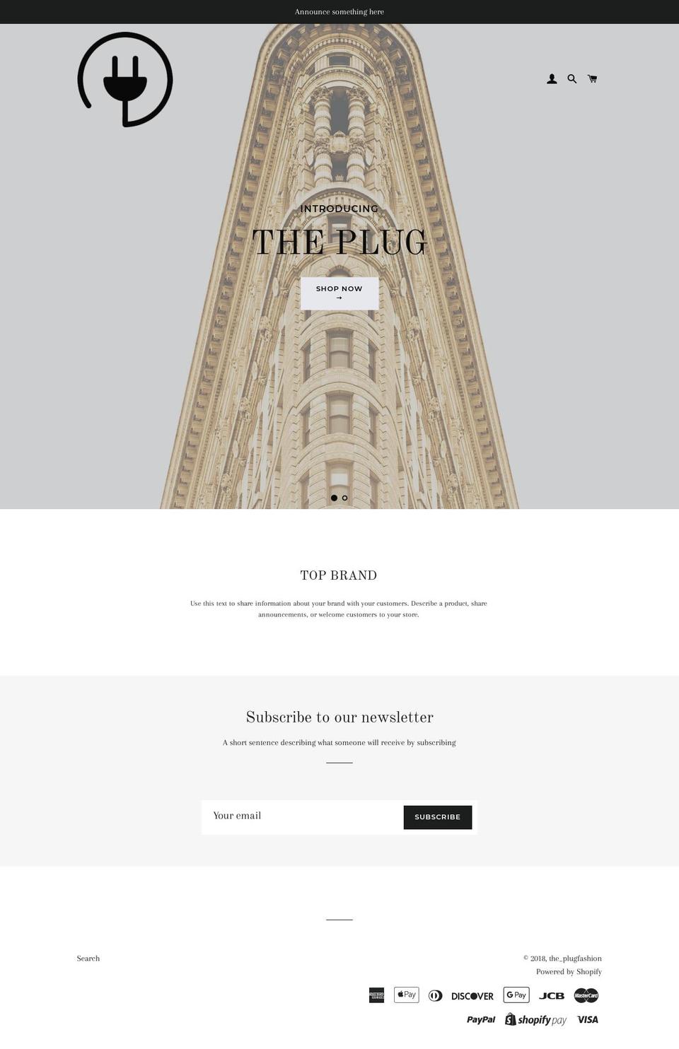 theplugfashion.com shopify website screenshot