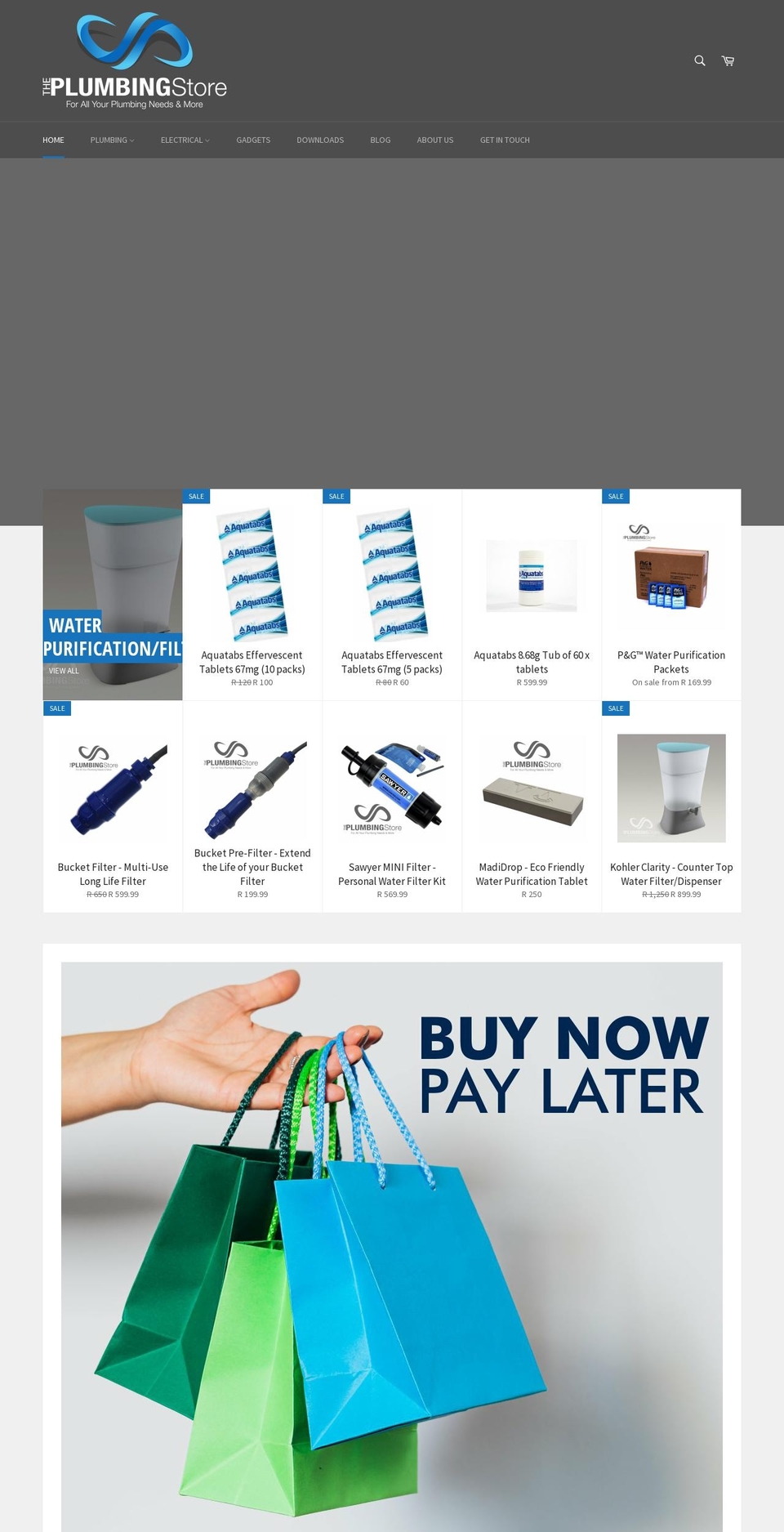 theplumbingstore.co.za shopify website screenshot