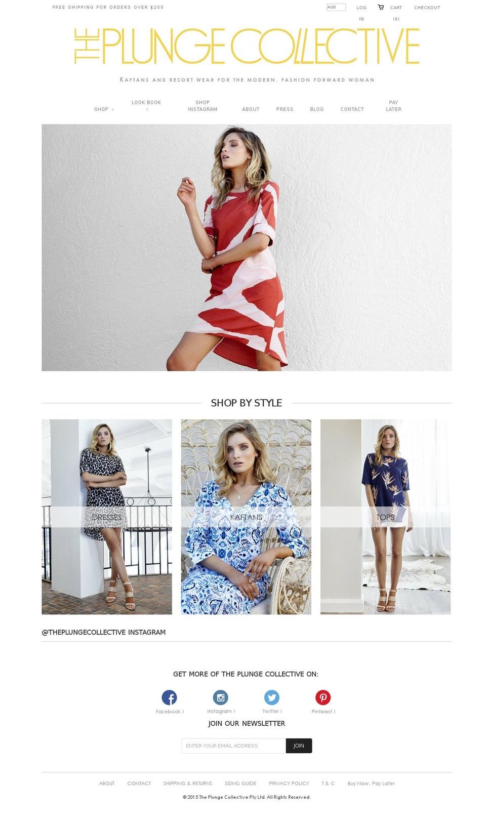 theplungecollective.com — Shopify storefront screenshot
