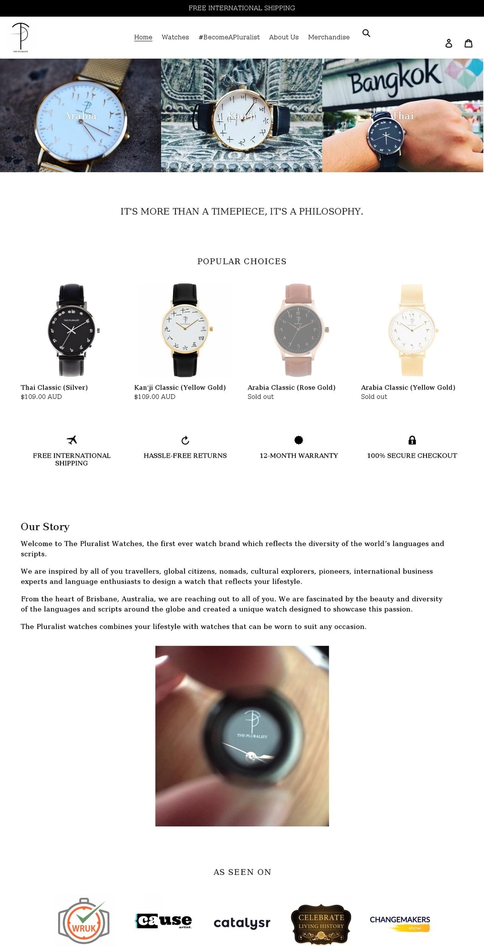 thepluralist.com.au shopify website screenshot